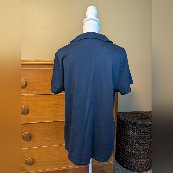 Lands End Cotton Navy Polo XL - Picture 6 of 11